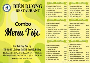 Menu Tiệc BD1 - 1