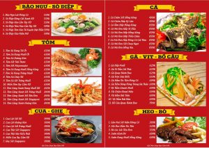 Menu Tiệc BD1 - 8